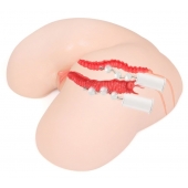 Мастурбатор-полуторс с двойным слоем материала и вибрацией Maria Onahole Real Vagina - KOKOS - в Копейске купить с доставкой