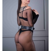 Черный кожаный пояс Sex Game - БДСМ Арсенал - купить с доставкой в Копейске