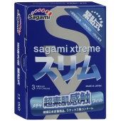 Розовые презервативы Sagami Xtreme FEEL FIT 3D - 3 шт. - Sagami - купить с доставкой в Копейске