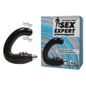 Чёрный массажёр простаты серии Sex Expert - Sex Expert - в Копейске купить с доставкой