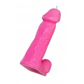 Розовая свеча в форме пениса - 13 см. - Pecado - купить с доставкой в Копейске