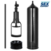 Черная вакуумная помпа с уплотнительной насадкой - Sex Expert - в Копейске купить с доставкой