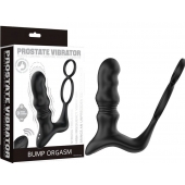 Черный вибростимулятор простаты с поступательными движениями и пультом ДУ - Secwell - в Копейске купить с доставкой