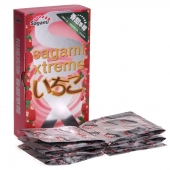 Презервативы Sagami Xtreme Strawberry c ароматом клубники - 10 шт. - Sagami - купить с доставкой в Копейске