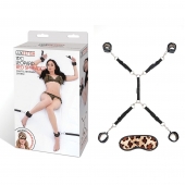 Леопардовая фиксация на матрас для рук и ног Classic Bedspreader - Lux Fetish - купить с доставкой в Копейске