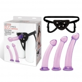 Тренировочный набор с тремя насадками Pegging Training Set - Lux Fetish - купить с доставкой в Копейске