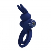 Синее эрекционное кольцо с вибростимуляцией клитора Powerful Ring - Baile - в Копейске купить с доставкой