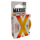 Презервативы анатомической формы Maxus Sensual - 3 шт. - Maxus - купить с доставкой в Копейске