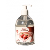Лубрикант на водной снове Love Protection Strawberry с ароматом клубники - 300 мл. - Lola Games - купить с доставкой в Копейске