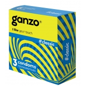 Классические презервативы с обильной смазкой Ganzo Classic - 3 шт. - Ganzo - купить с доставкой в Копейске