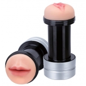 Двусторонний мастурбатор REALSTUFF 2 IN 1 HUMMER MOUTH   VAGINA - ротик и вагина - Dream Toys - в Копейске купить с доставкой