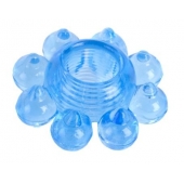 Голубая гелевая насадка-цветок - Toyfa Basic - в Копейске купить с доставкой