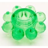 Зеленое эрекционное кольцо-цветок - Toyfa Basic - в Копейске купить с доставкой