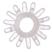 Прозрачное гелевое эрекционное кольцо с шипиками - Toyfa Basic - в Копейске купить с доставкой