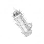 Прозрачная насадка с шипами и клиторальной шишечкой CLIT-BANGER SLEEVE IN CLEAR - Tonga - в Копейске купить с доставкой