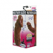 Коричневая насадка на пенис Wolftooth Sleeve - 13 см. - Baile - в Копейске купить с доставкой