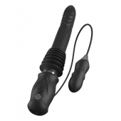 Черный автоматический вибромассажер с вибропулей Ultimate Silicone Thruster - Pipedream - купить с доставкой в Копейске