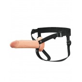 Полый страпон на ремнях 8’’ Hollow Silicone Strap-on - Pipedream - купить с доставкой в Копейске