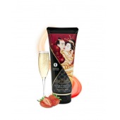 Массажный крем для тела с ароматом клубники и шампанского Sparkling Strawberry Wine - 200 мл. - Shunga - купить с доставкой в Копейске