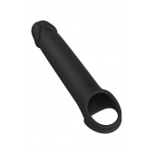 Черная насадка-удлинитель с вибрацией Vibrating Extender With Remote - Dream Toys - в Копейске купить с доставкой