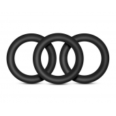Набор из 3 черных эрекционных колец Black Small Penis Rings - Blush Novelties - в Копейске купить с доставкой