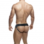 Телесный фаллопротез на черных эластичных ремнях 7 Inch Hollow Strap On - 17 см. - Blush Novelties - купить с доставкой в Копейске