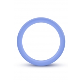 Голубое люминесцентное кольцо Silicone Glo Cock Ring - Blush Novelties - в Копейске купить с доставкой