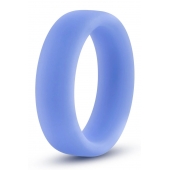 Голубое люминесцентное кольцо Silicone Glo Cock Ring - Blush Novelties - в Копейске купить с доставкой