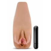 Маструбатор-вагина с вибрацией Soft   Wet Renata Realistic Tan Masturbator - Blush Novelties - в Копейске купить с доставкой