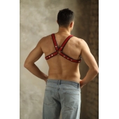 Черно-красная мужская портупея Black-Red - БДСМ Арсенал - купить с доставкой в Копейске