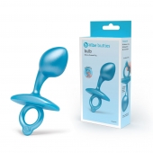 Голубая анальная пробка для массажа простаты Bulb Silicone Prostate Plug - 10,7 см. - b-Vibe - в Копейске купить с доставкой