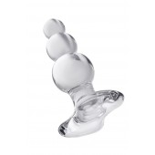 Прозрачная анальная втулка-ёлочка из стекла - 11 см. - Sexus