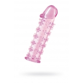 Розовая насадка на пенис с шипами - 12,5 см. - A-toys - в Копейске купить с доставкой