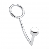 Кольцо на пенис с анальным стимулятором Stainless Steel Anal Hook   Cock Ring - BlueLine - в Копейске купить с доставкой