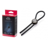 Тёмно-серое эрекционное кольцо с зажимом Again and Again Adjustable Cock Ring - Fifty Shades of Grey - в Копейске купить с доставкой