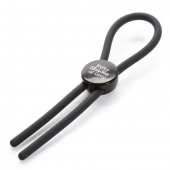 Тёмно-серое эрекционное кольцо с зажимом Again and Again Adjustable Cock Ring - Fifty Shades of Grey - в Копейске купить с доставкой
