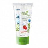 Гель-смазка на водной основе с ароматом клубники BioGlide - 80 мл. - Joy Division - купить с доставкой в Копейске