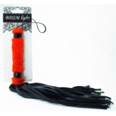 Нежная плеть с красным мехом BDSM Light - 43 см. - БДСМ Арсенал - купить с доставкой в Копейске