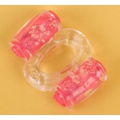 Прозрачное виброкольцо с двумя вибропульками - Toyfa Basic - в Копейске купить с доставкой