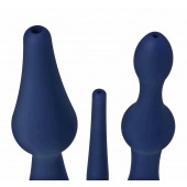Набор из 3 универсальных насадок для анального душа Universal 3 Piece Silicone Enema Attachment Set - XR Brands - купить с доставкой в Копейске