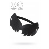 Черная закрытая кожаная маска с ушками кошки - Pecado - купить с доставкой в Копейске