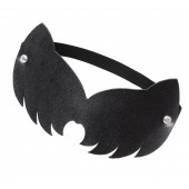 Черная закрытая кожаная маска с ушками кошки - Pecado - купить с доставкой в Копейске