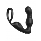 Черный вибростимулятор простаты с эрекционным кольцом Ass-Gasm Pro P-Spot Milker - Pipedream - в Копейске купить с доставкой