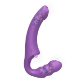 Фиолетовый безремневой страпон Straples Strap-On Dildo - Erokay - купить с доставкой в Копейске