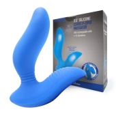 Синий вибромассажер простаты 3,5’’ Curve P-spot Massager - 12 см. - Erokay - в Копейске купить с доставкой