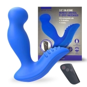 Синий вибромассажер простаты 3,5’’ Remote Control P-spot Massager - 12,5 см. - Erokay - в Копейске купить с доставкой