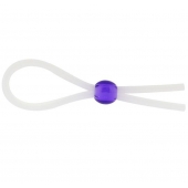 Прозрачное лассо с фиолетовой бусиной SILICONE COCK RING WITH BEAD LAVENDER - NMC - в Копейске купить с доставкой