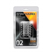 Прозрачная насадка на пенис с шишечками STAY HARD COCK SLEEVE 02 CLEAR - Blush Novelties - в Копейске купить с доставкой