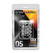 Прозрачная насадка с капельками STAY HARD COCK SLEEVE 05 CLEAR - Blush Novelties - в Копейске купить с доставкой