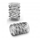 Прозрачная насадка с объёмными чёрточками STAY HARD COCK SLEEVE 06 CLEAR - Blush Novelties - в Копейске купить с доставкой